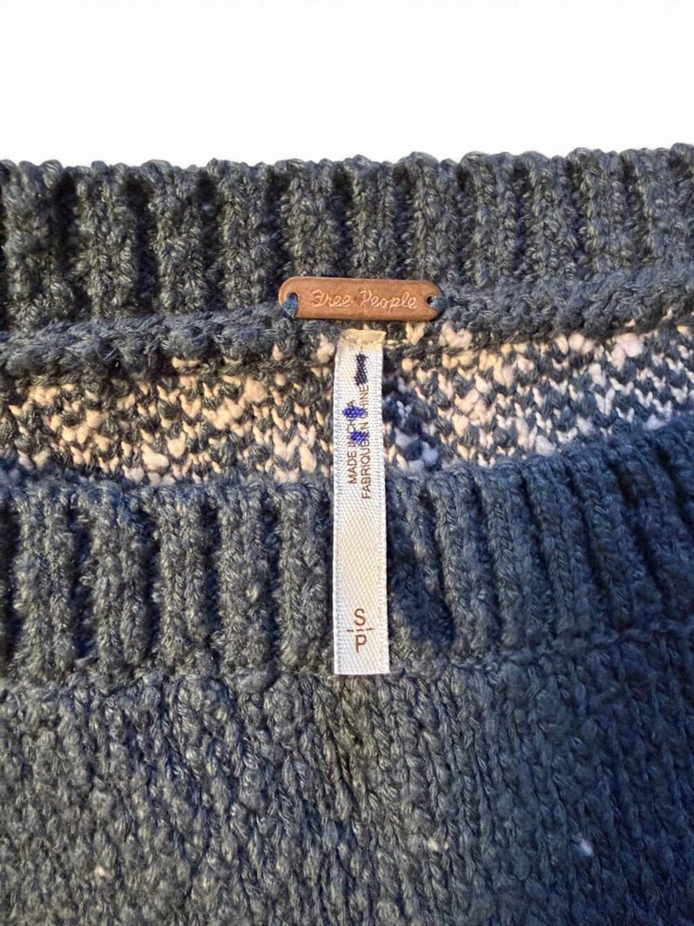 FREE PEOPLE "Pull In Bloom" Oversized Sweater - NWOT, S, Purple/Blue - Picture 8 of 13